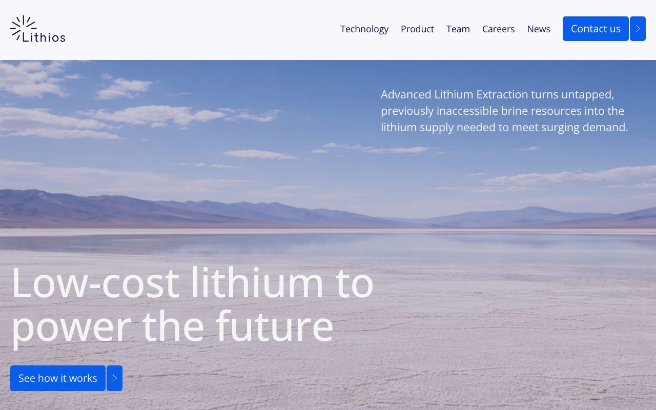Lithios website