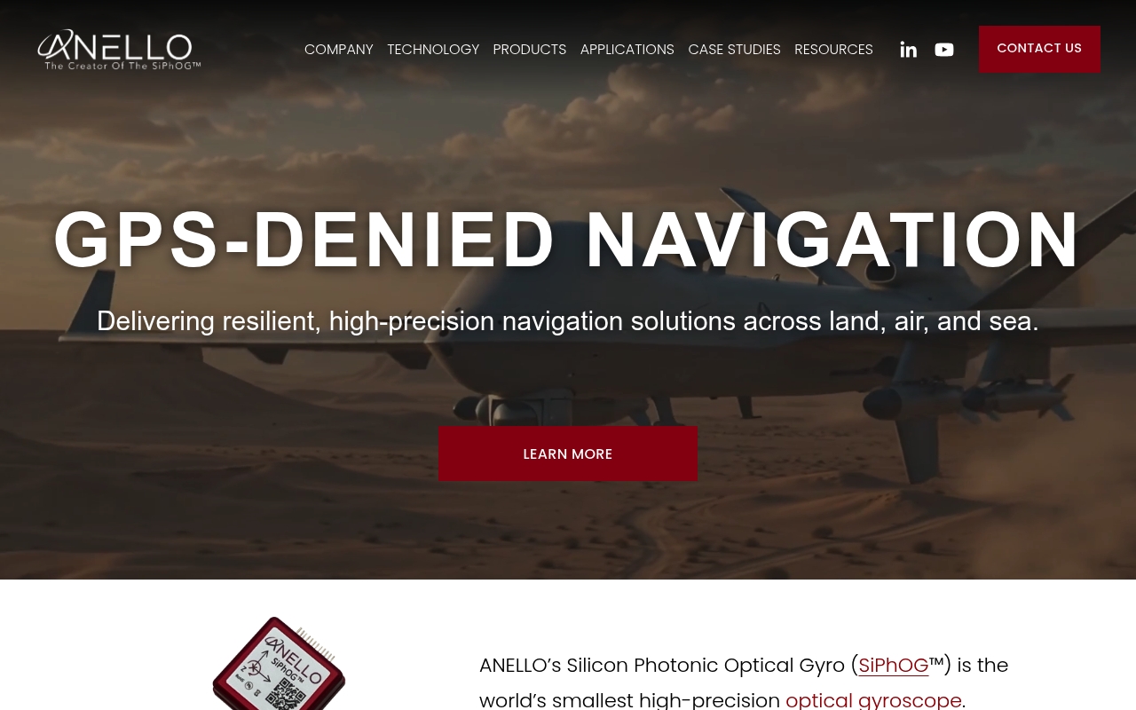 Anello Photonics website