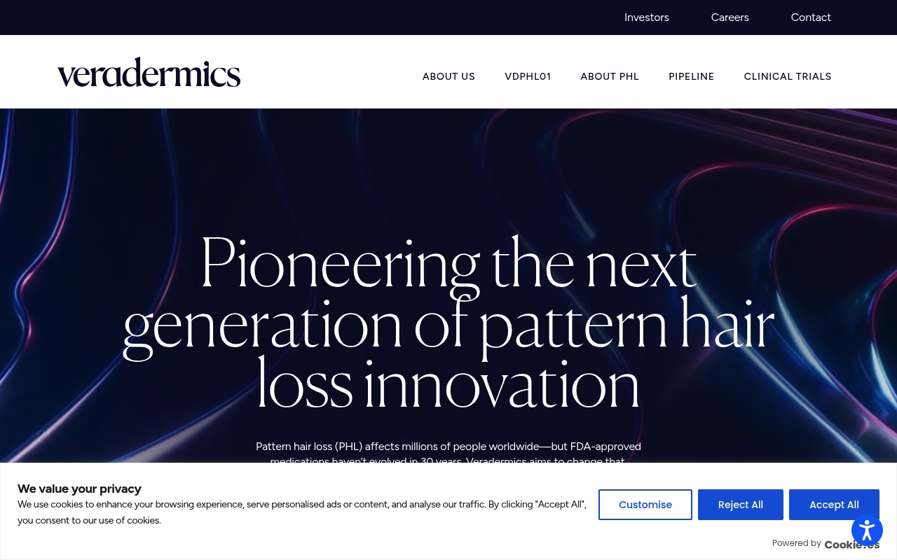 VeraDermics website