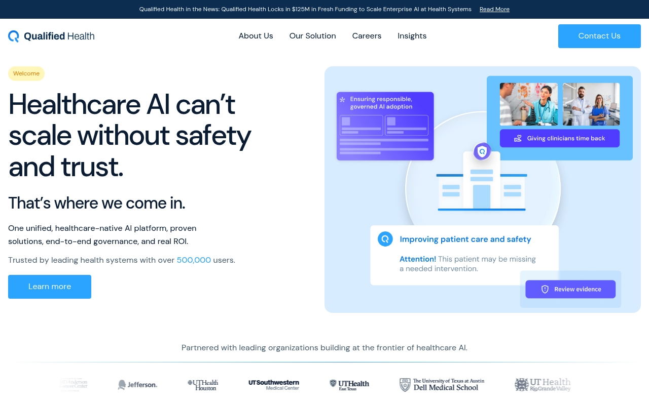 Qualified Health website
