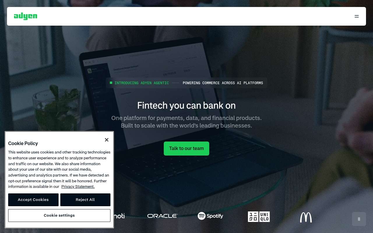 Adyen website