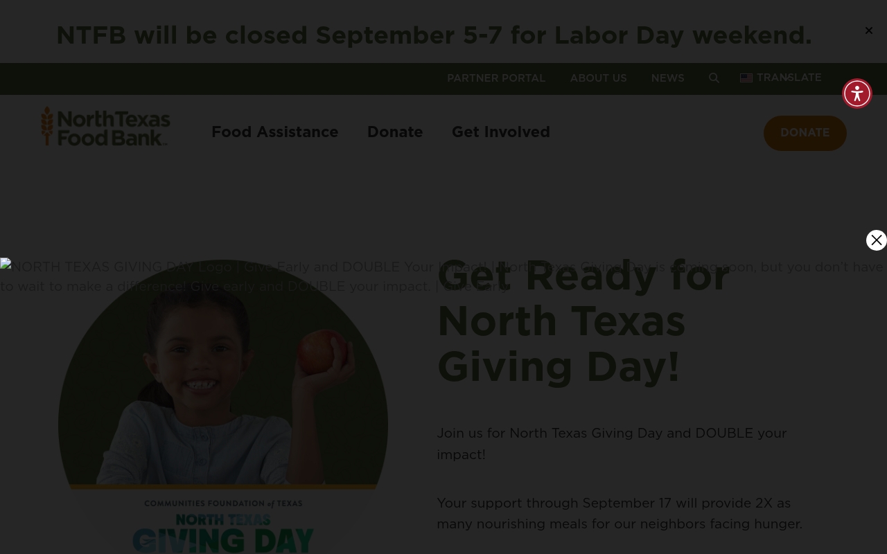 North Texas Food Bank website