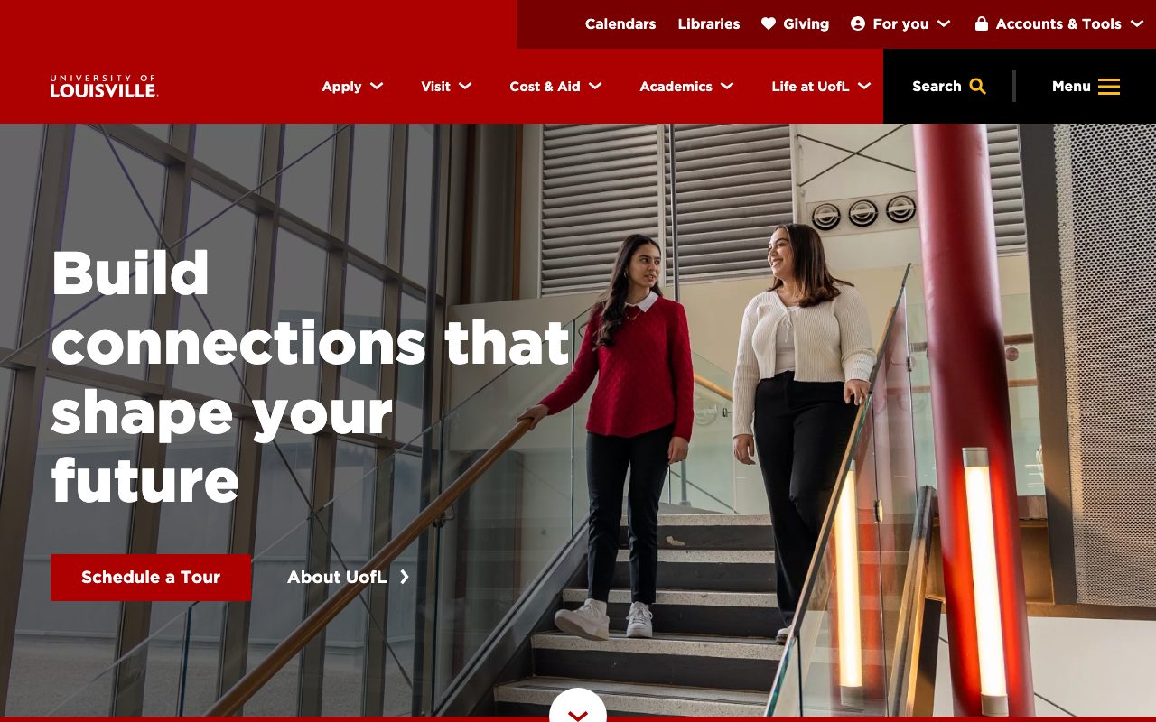 University Of Louisville website