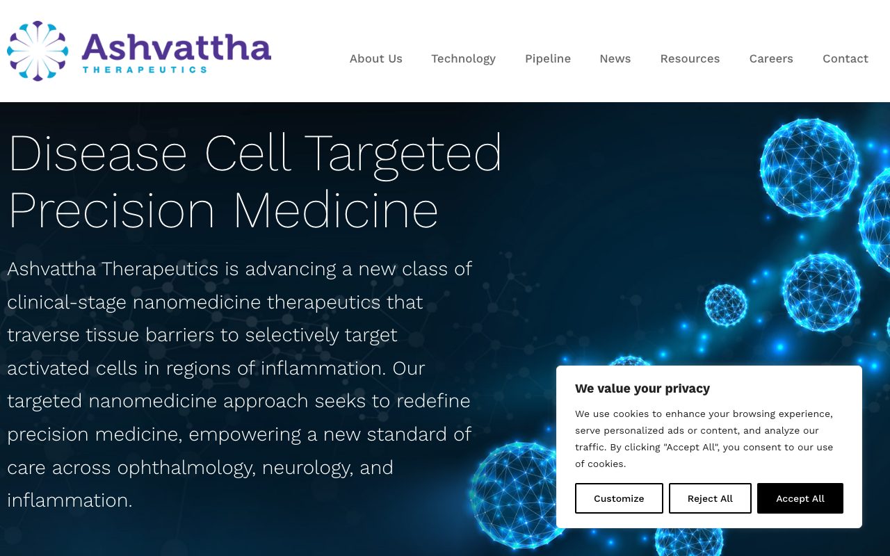 Ashvattha Therapeutics website