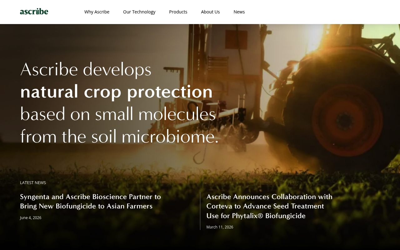 Ascribe Bioscience website