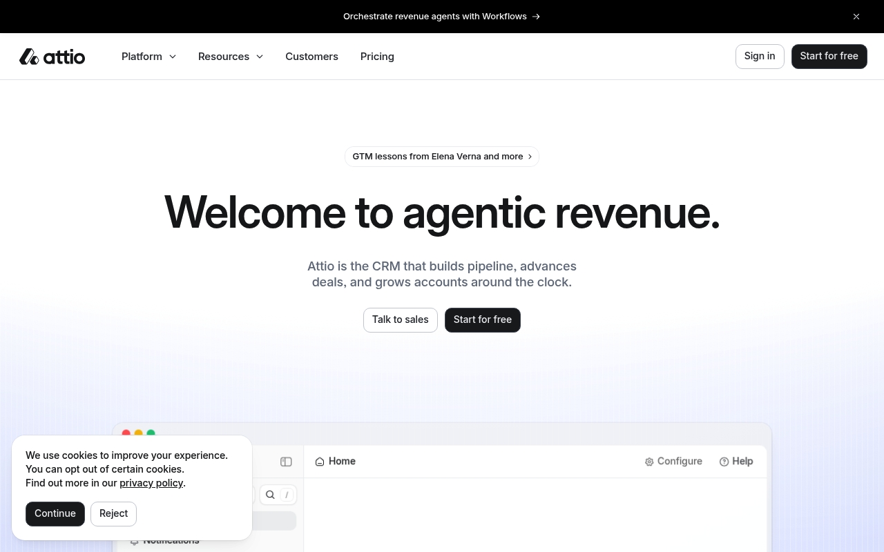 Attio website