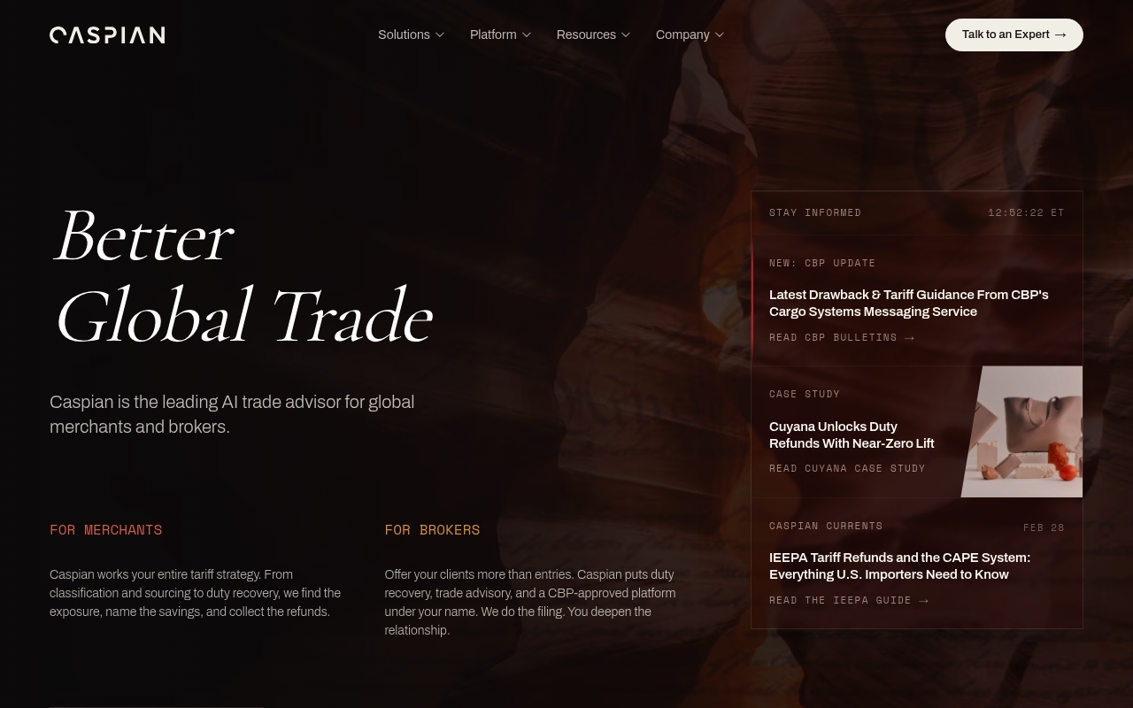 Caspian website