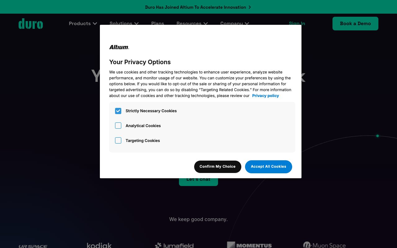 Duro Labs website