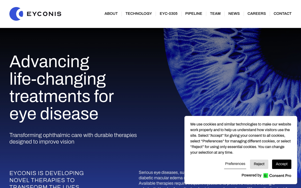 Eyconis website