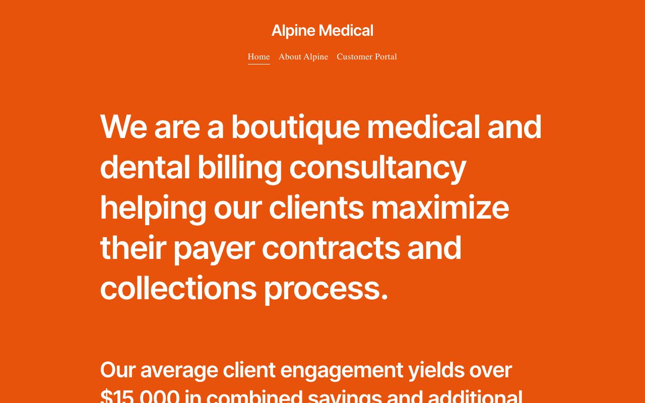 Alpine Medical website