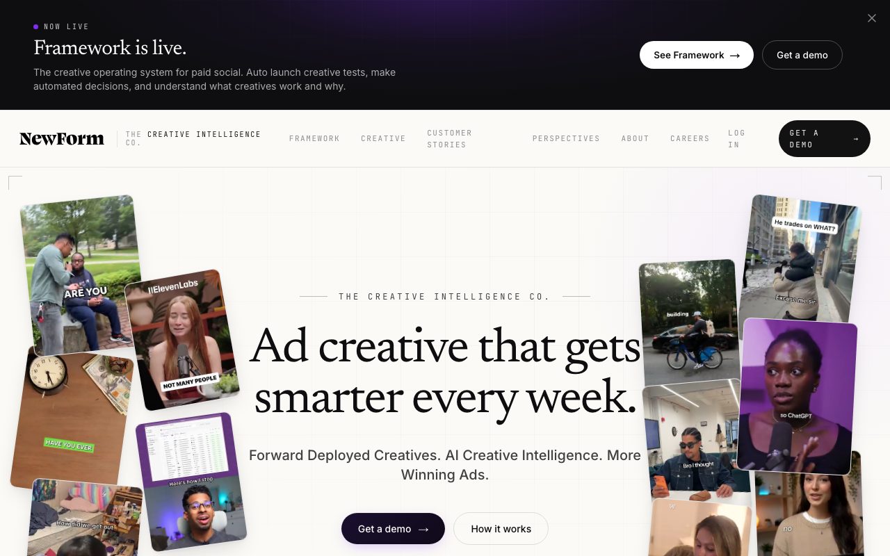 NewForm website