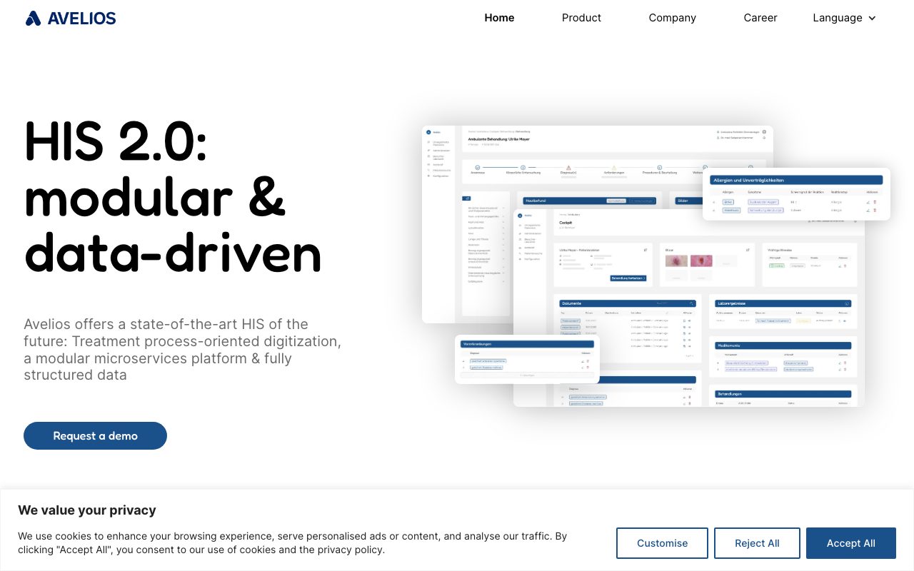 Avelios website