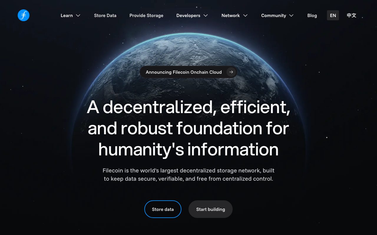 Filecoin website