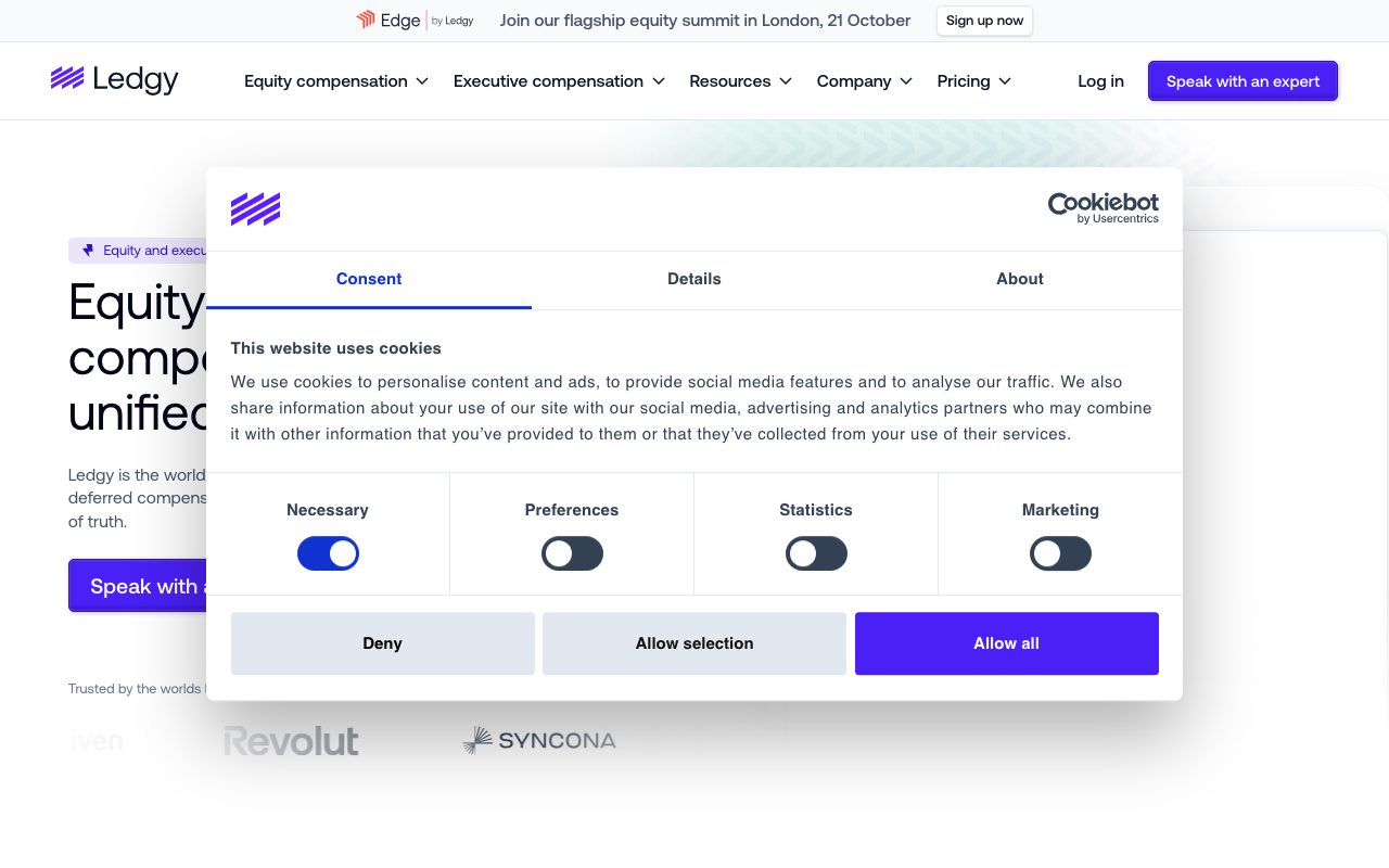 Ledgy website