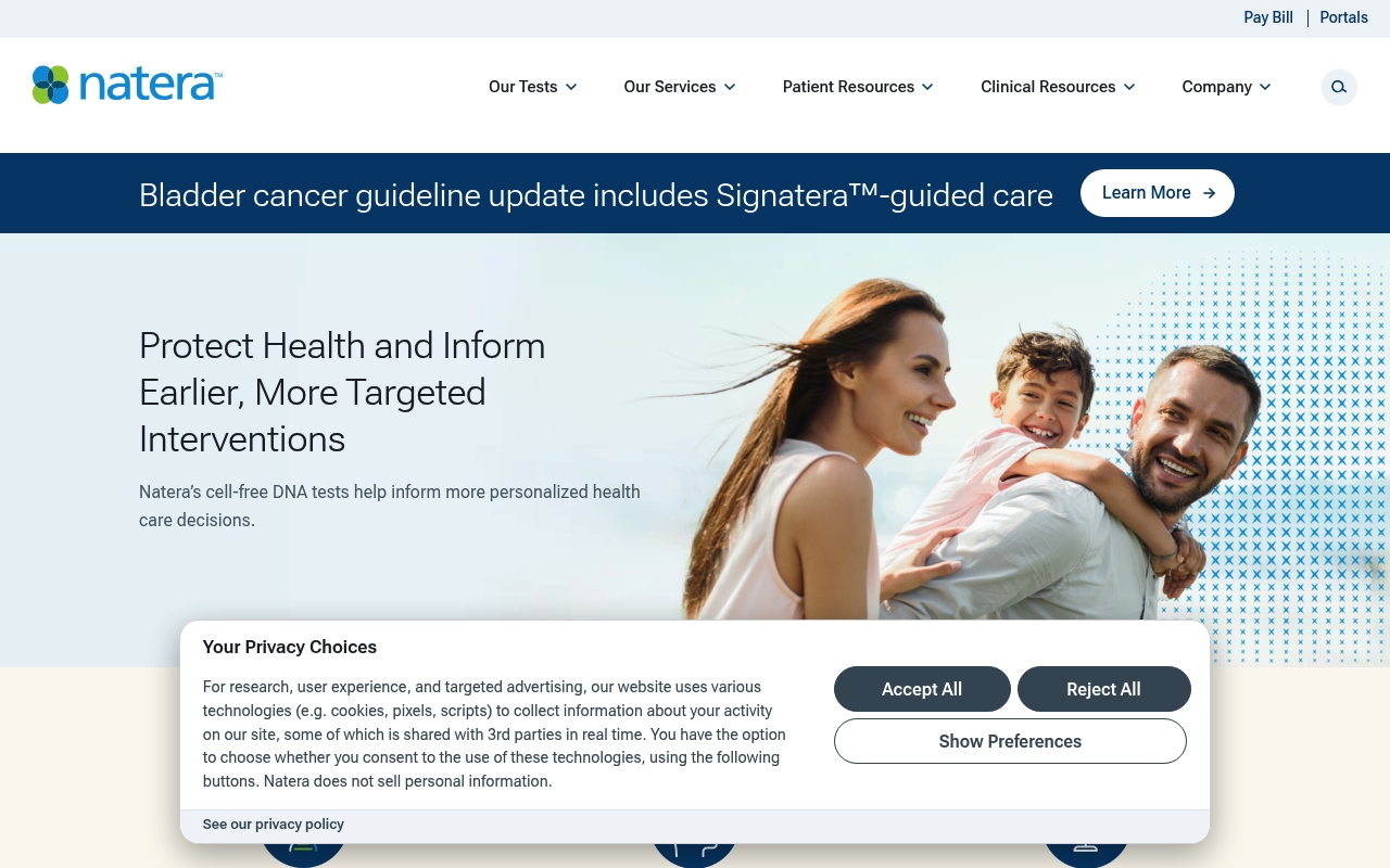Natera website