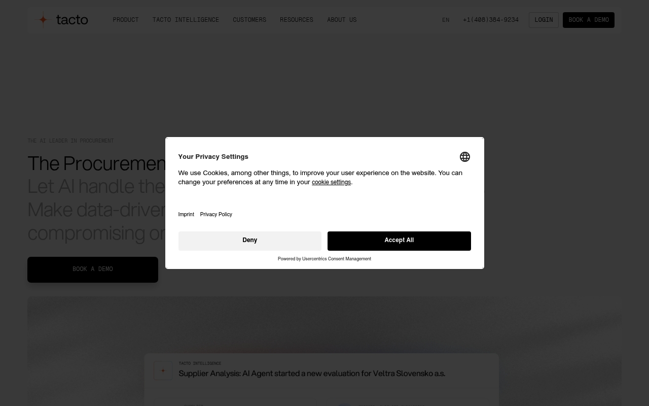 Tacto website
