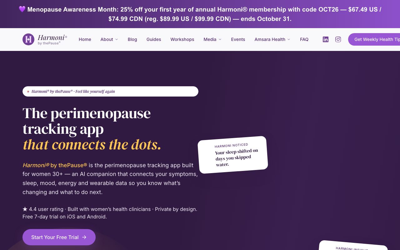 The Pause Technologies website