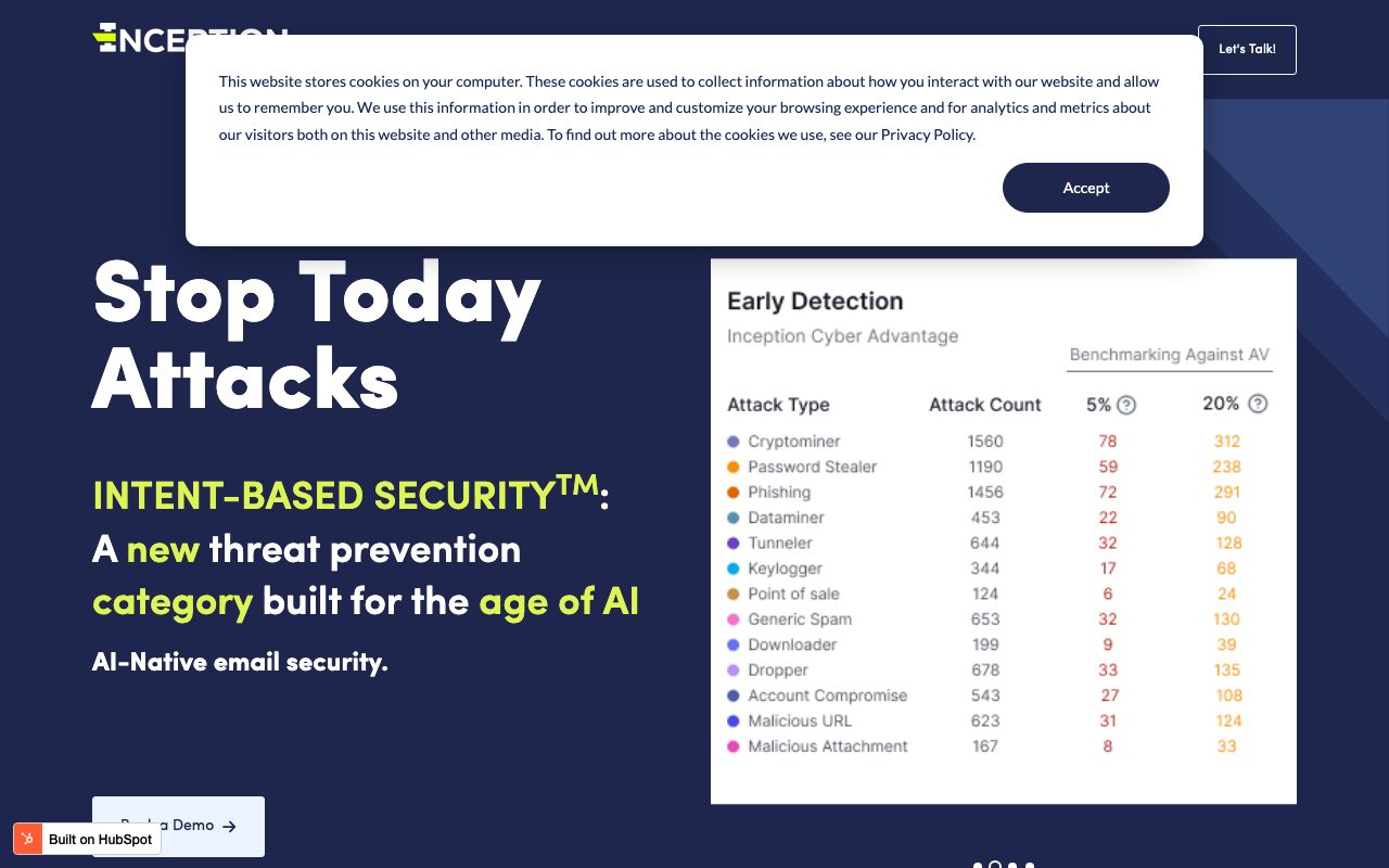 Inception Cyber website