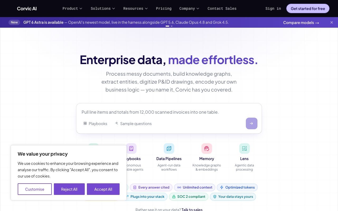 Corvic AI website