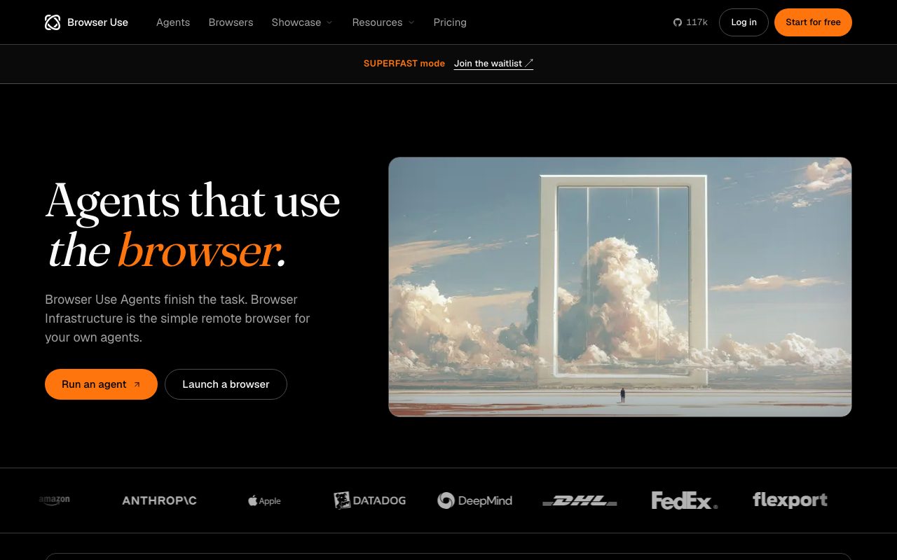 Browser Use website