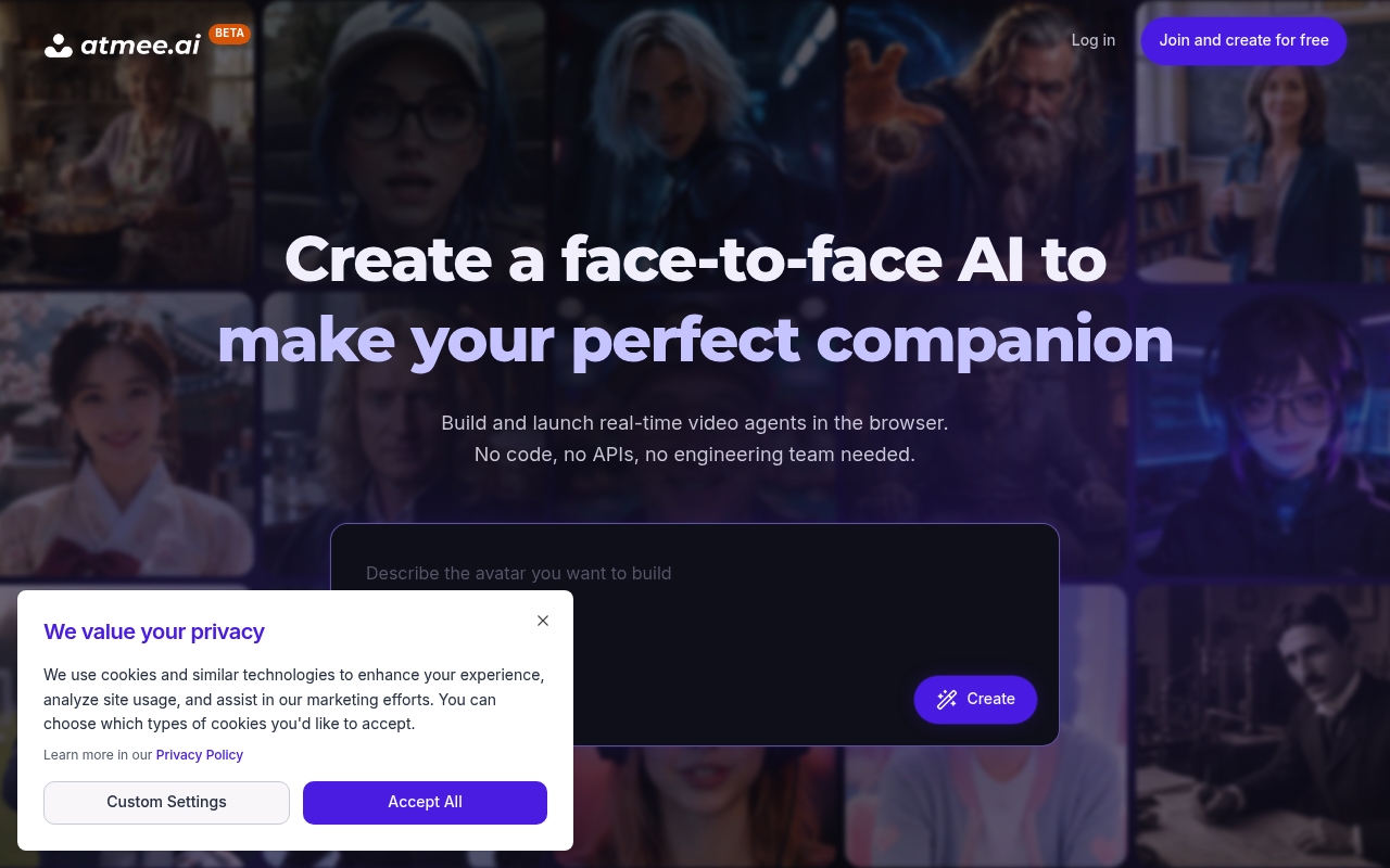 Atmee AI website