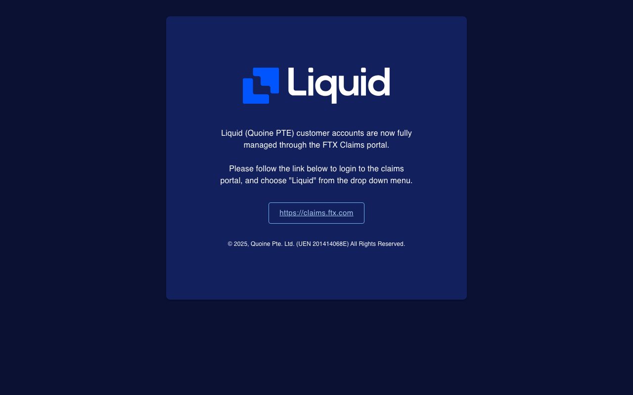 Liquid website