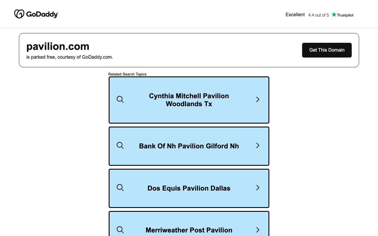 Pavilion website