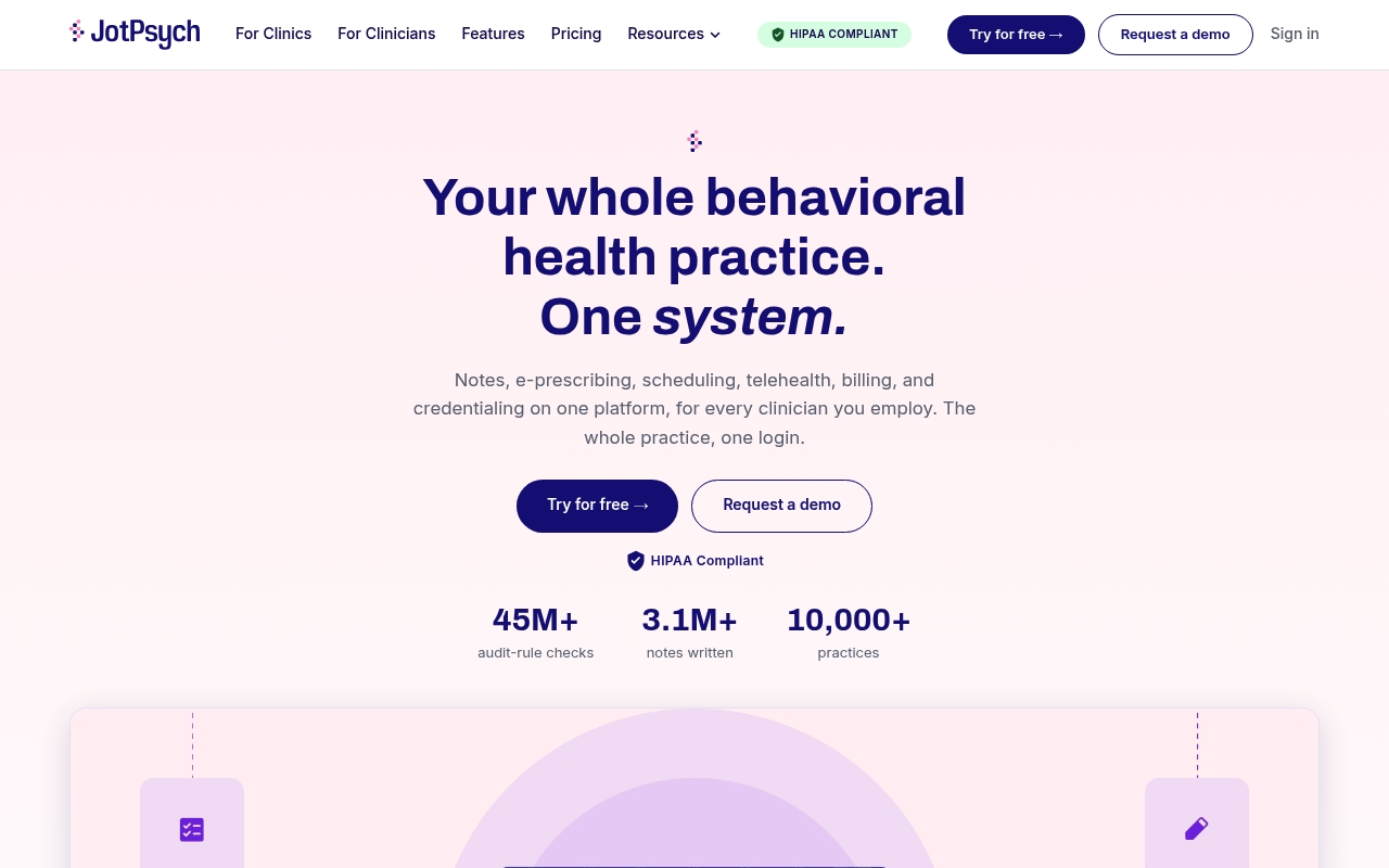 JotPsych website