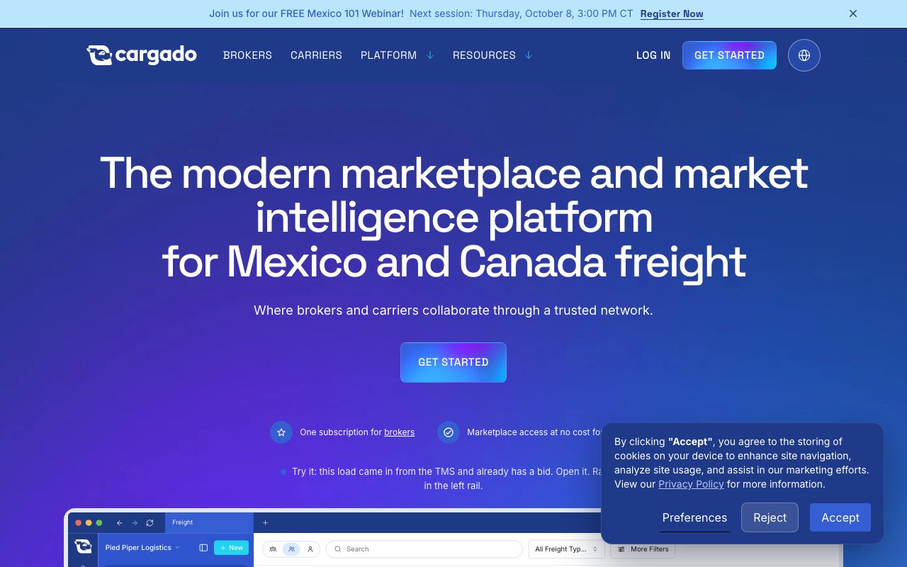 Cargado website