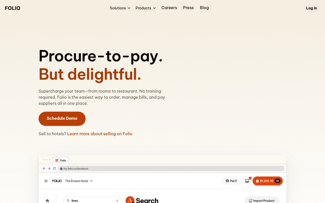Folio website