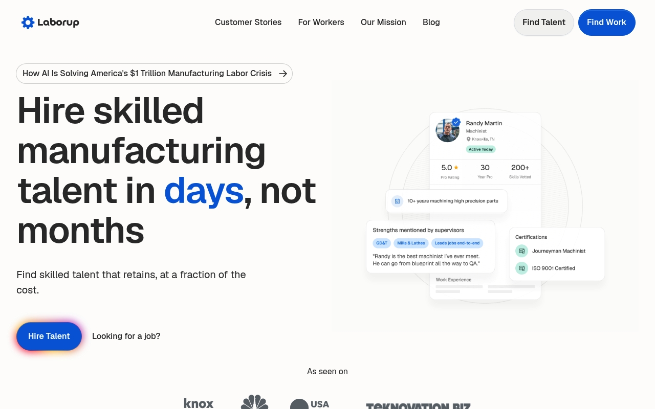 Laborup website