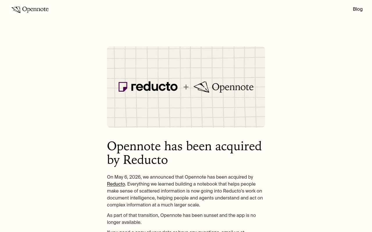 Opennote website