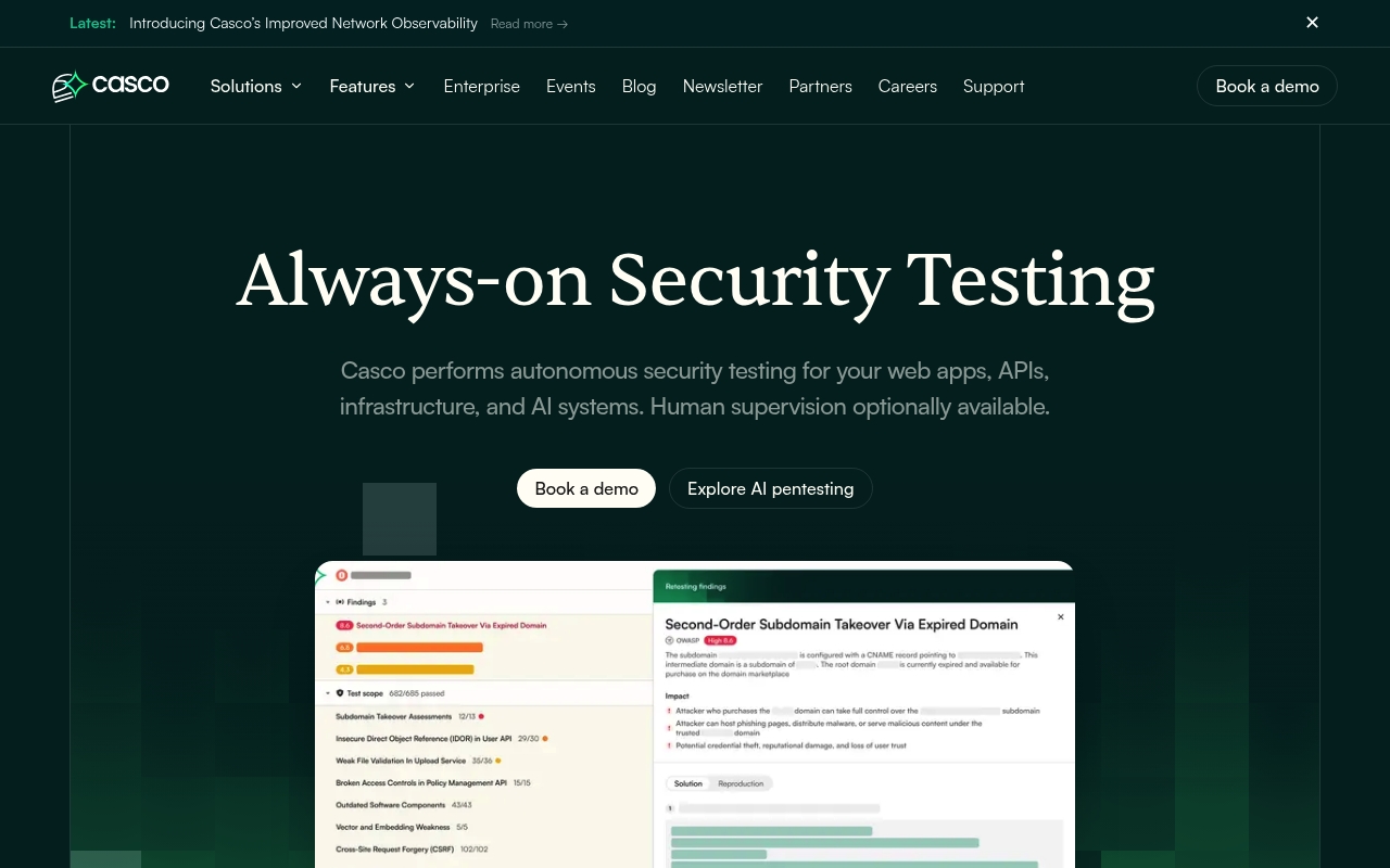 Casco website