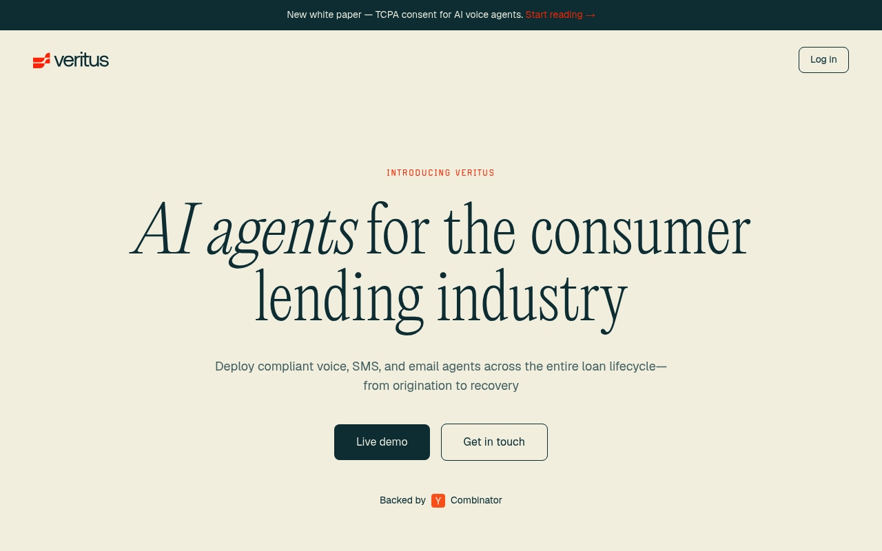 Veritus Agent website