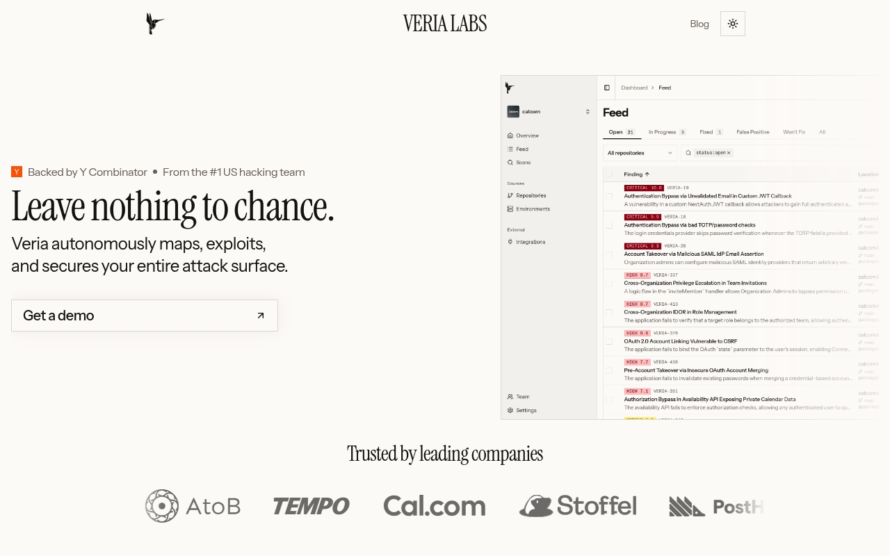 Veria Labs website