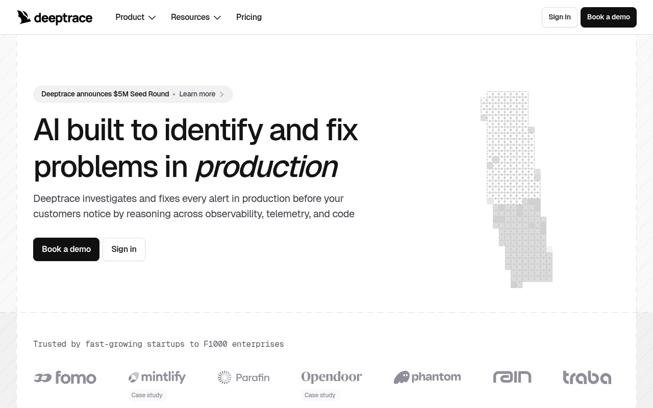 Deeptrace website