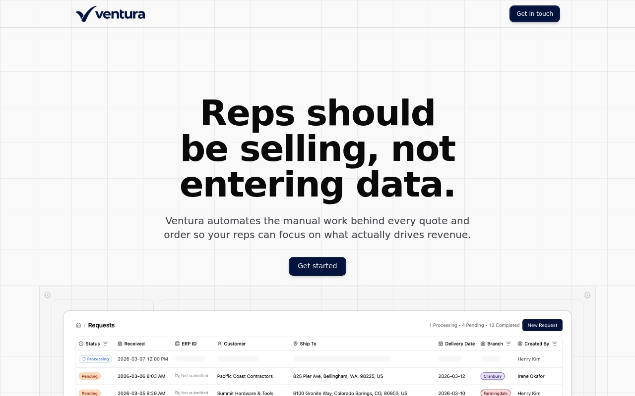 Ventura AI website