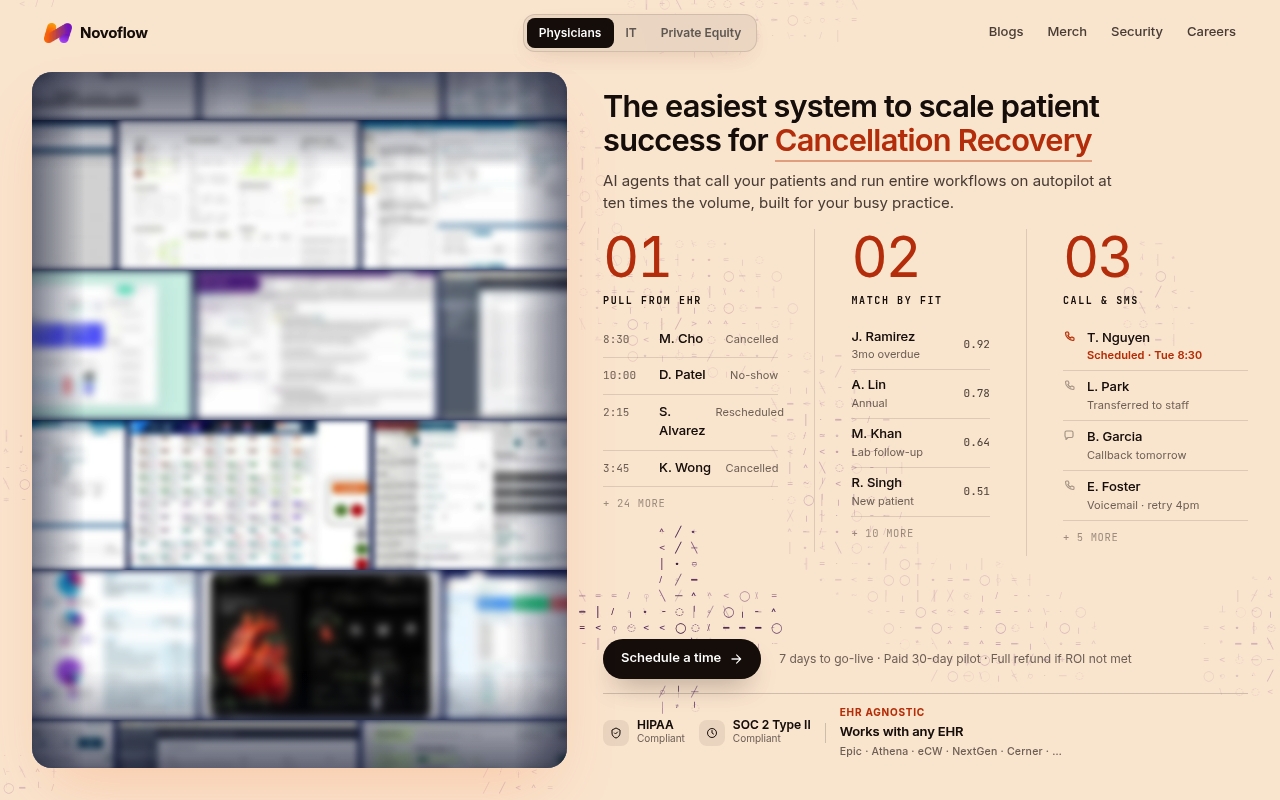 Novoflow website