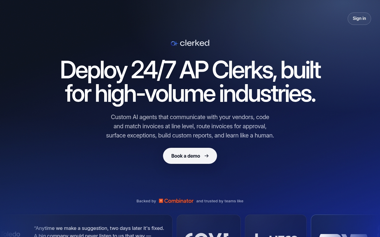 Clerked website
