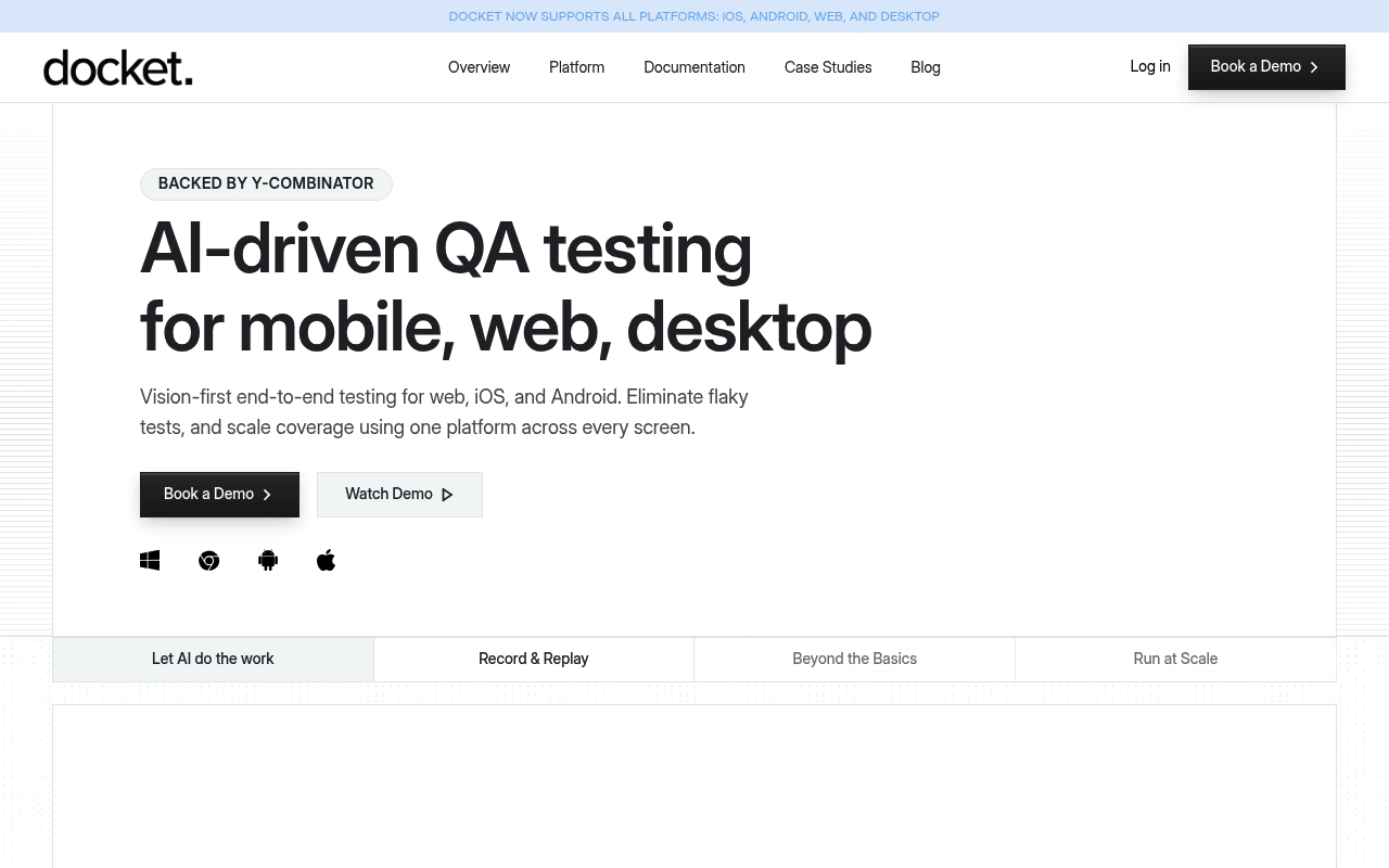 Docket website