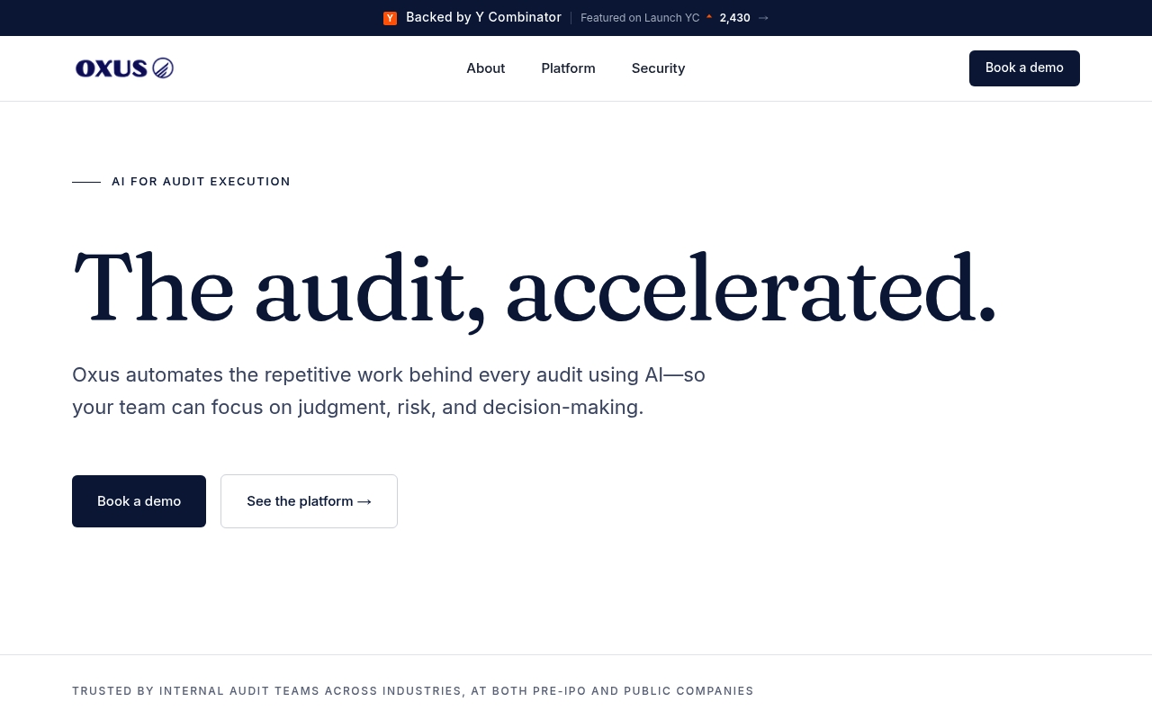 Oxus AI website