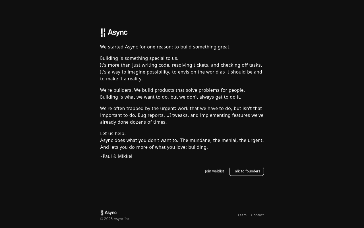 Async website