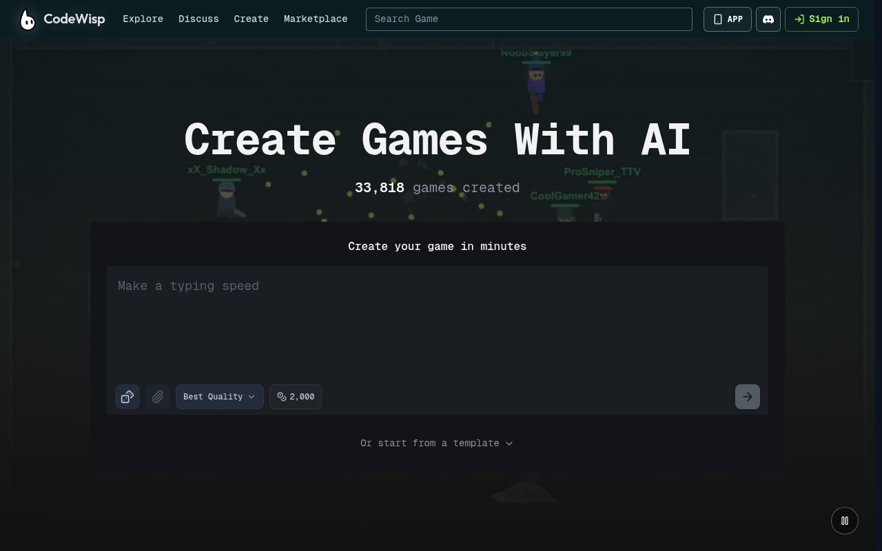 CodeWisp website