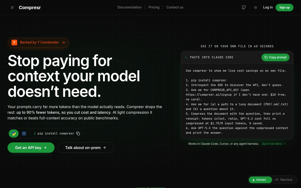 Compresr website