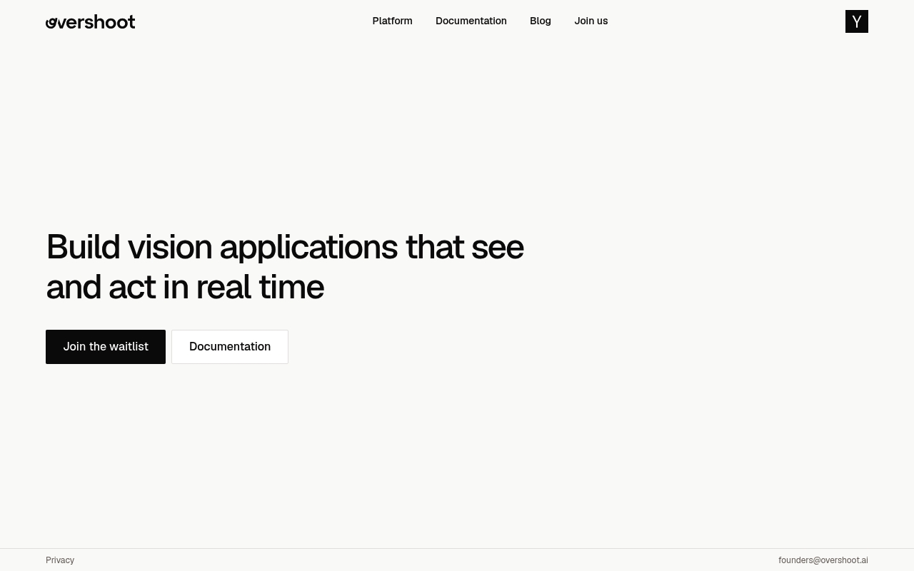 Overshoot AI website