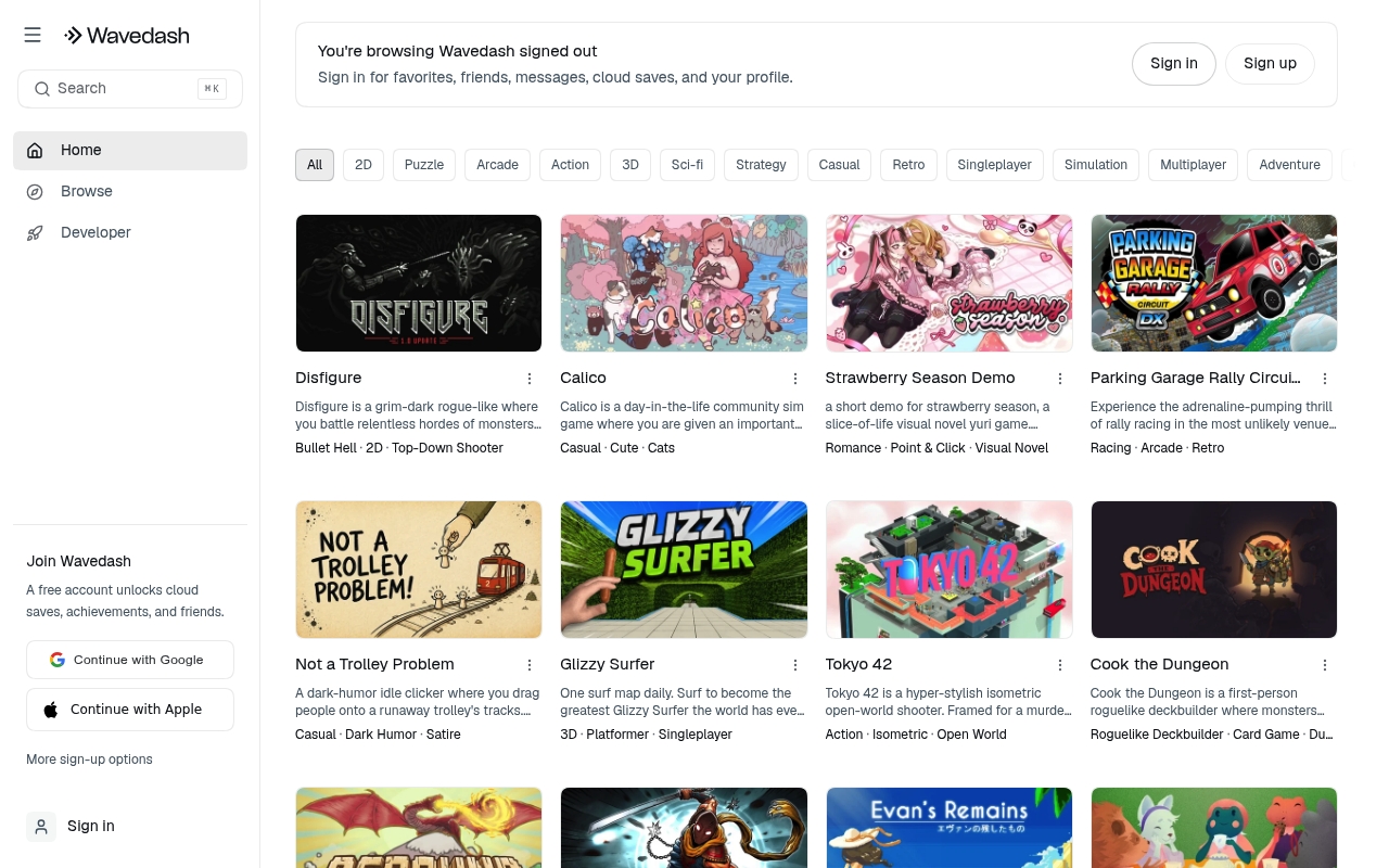 Wavedash website