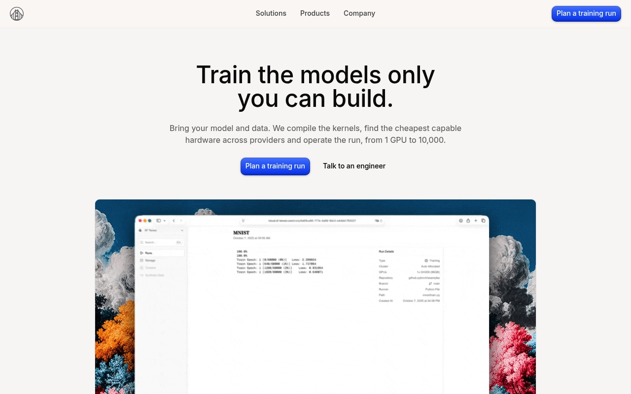 SF Tensor website