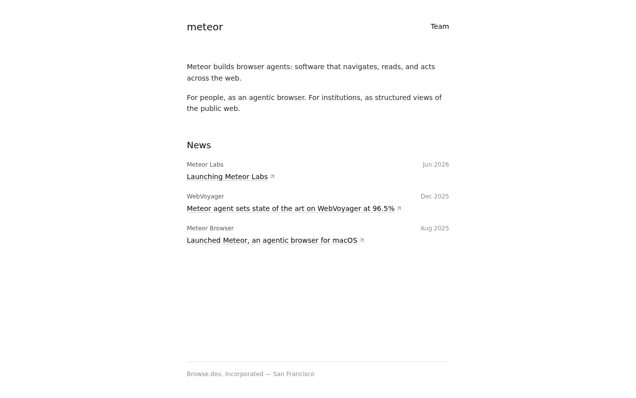 Meteor website