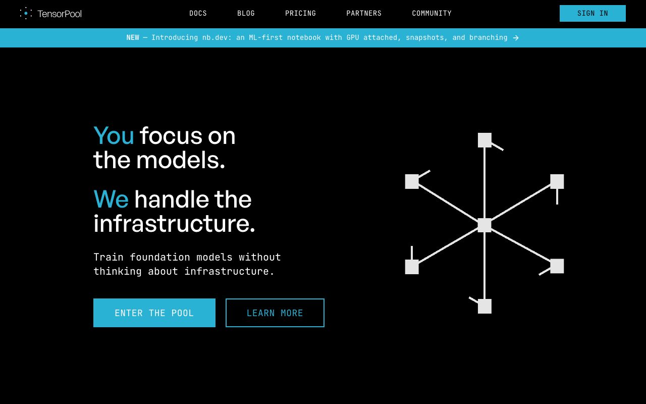 TensorPool website
