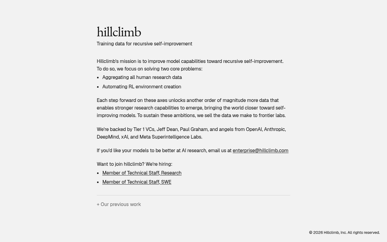 HILLCLIMB website
